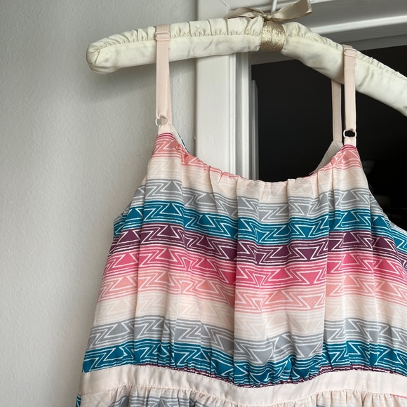 I Heart Ronson Modern Aztec Stripe Sleeveless Midi Dress Charlotte Ronson M - Picture 3 of 8